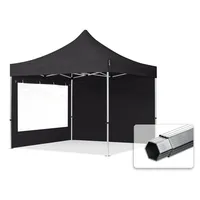 TOOLPORT 3x3m Aluminium Faltpavillon ALU Pavillon Partyzelt schwarz