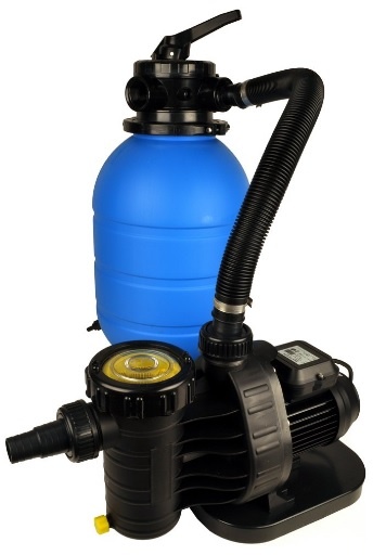 Filteranlage Set ProAqua TM 380 mit Badumat 7-Wege-Ventil, Filterbehälter Ø 400 mm komplett mit Aqua Plus 4 Pumpe