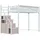 XDOVET Metall-Hochbett,Metall-Sicherheitszaun mit Metallkugel,Fensterdesign,Kletterleiter von links nach rechts austauschbar,Sicherheitsleiter mit Spinden