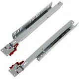 WingFly Unterflurführungen 1 Paar Schubladenauszüge, 450mm Auszugsschienen Bodenmontage mit Soft Close Teleskopschienen Bodenmontage Vollauszug (45CM)