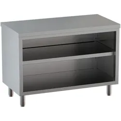 GastroHero Edelstahl-Arbeitsschrank ECO 15x7 offen ohne Aufkantung