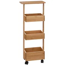 5five simply smart 5five - beistelltisch mit 4 ebenen auf bambusrollen