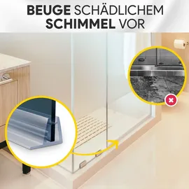 tktrading24 Duschdichtung PVC Ersatzdichtung TYP-4 200cm Glasstärke 8mm Gummilippe 20mm