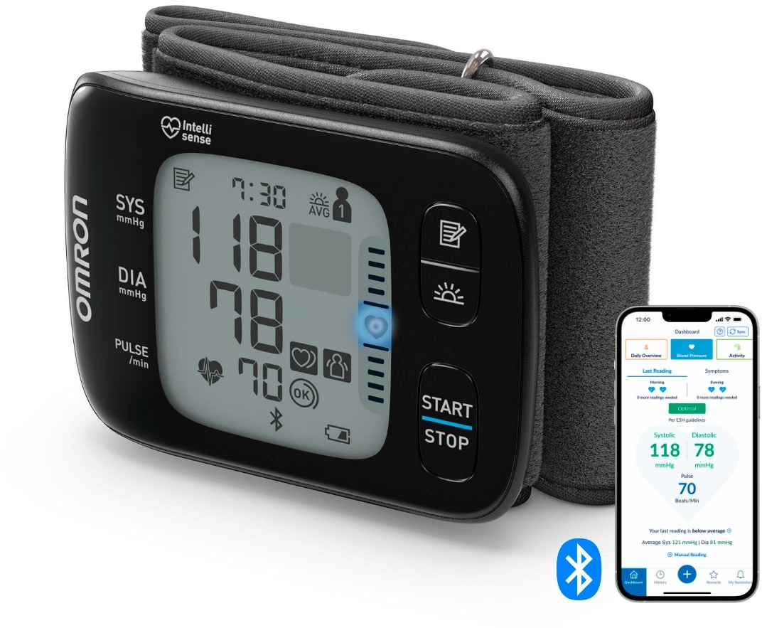 Omron Handgelenk-Blutdruckmessgerät »RS7 Intelli IT (HEM-6232T-D)« Omron schwarz