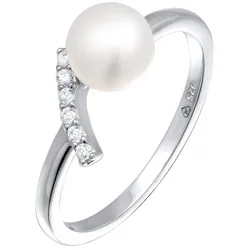 Nenalina Süßwasserperle Zirkonia 925 Silber 56 Damen 