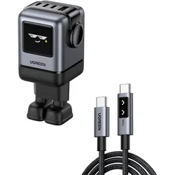 UGREEN Set-Angebot: 100W 4-Ports Ladegerät  + 100W USB-C Kabel  (1M)