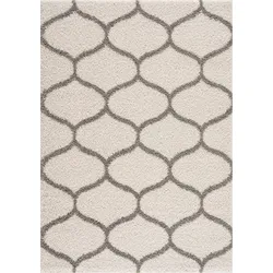 Hochflor-Teppich SANAT "Madrid", beige (creme), B:160cm H:30mm L:230cm, Kunstfaser, Teppiche, Wohnzimmer, Langflor, Shaggy Teppich