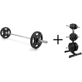 Fitness Muskeln Kraft Gewichtsscheiben (2x 2,5kg-20kg), Scheibenständer, Stange