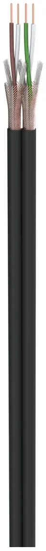 Patch- & Mikrofonkabel SC-Peacock MKII; DMX: 2 x 0,22 mm2; S-PVC; 9,2 x 4,5 mm; schwarz