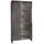 Massivmoebel24 Vitrine Akazie 105 x 45 x 204 cm Grau