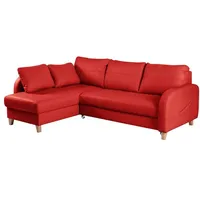 Ecksofa Compact Leder Rot