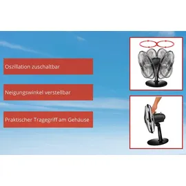 Unold Silverline 25 cm Tischventilator