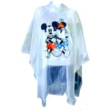 Disney Mickey and Minnie Mouse Love Never Folds Regenponcho Hoodie (as1, alpha, one_size, regular, regular, Erwachsene), Transparent - Einheitsgröße