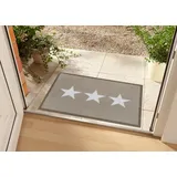 HANSE HOME Zala Living Deko Fußmatte »Sterne, Türmatte«, rechteckig, 7 mm Höhe, Schmutzfangmatte, Innen und Außen, Rutschfest, Wetterfest, Waschbar & für Eingangsbereich & Außenbereich – Creme Beige