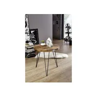 MASSIVMOEBEL24.DE Couchtisch Mango 60x60x60 lackiert railway #109 used look