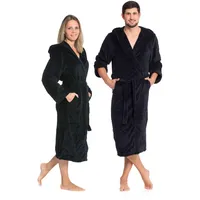 ZOLLNER Bademantel Unisex Schwarz XXL