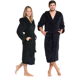 ZOLLNER Bademantel Unisex Schwarz XXL
