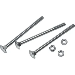 Schrauben mit Muttern DIN 603 silber - 00603.410.0050.070 - silber