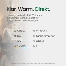 Spectrum LED-Leuchtmittel 6W GU5.3 Neutralweiß 4000K