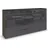 Rauch Kombikommode 200 x 100 x 42 cm Glas Basalt / Schwarz