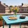 Oviala Gartentisch 70 x 70 x 72 cm Blau