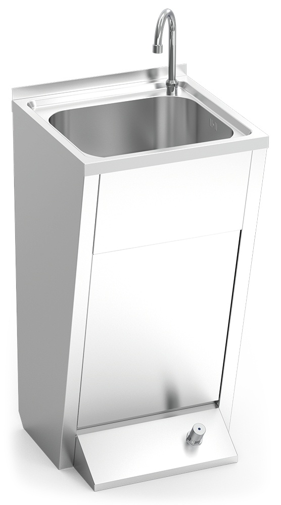 Handwaschbecken mit Standfuß mit einer Drucktaste Hersteller: Fricosmos. Referenz-Nr.: 061012