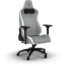 CORSAIR TC200 Gaming-Stuhl aus Kunstleder – Standard Fit, Hellgrau/Weiß Gaming Stuhl,