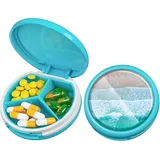 Tablettenbox 3 Fächer Pillendose Wasserdichte Medikamentenbox Pillenbox für Reise & täglichen Fächern für Medikamente,Vitamine, Fischöl,Nahrungsergänzungsmittel usw.