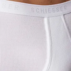SCHIESSER Herren Slip 2er Pack - Original Doppelripp, Classic, Baumwolle, Eingriff Weiß L