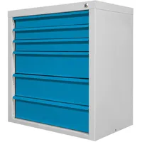 Proregal Kobra Schubladenschrank 75 x 70 x 43,5 cm Lichtgrau/Lichtblau
