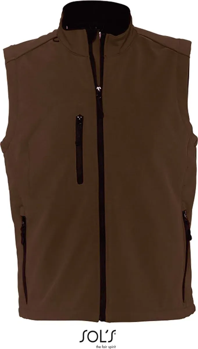 SOLS Herren 3-Lagen Softshell Gilet Bodywarmer 46601 dark chocolate S