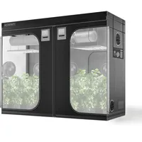 AC Infinity CLOUDLAB 894 Advance Growzelt, 20 x 10 cm mit dickeren 2,5 cm Stangen mit höherer Dichte 2000D DiamantMylarLeinwand, ControllerHalterung für Hydrokulturen im Innenbereich, 243,8 x