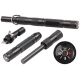 Pearl 3in1-Feuerstarter, Notfall-Pfeife & Kompass im Aluminium-Gehäuse, 21 g (Ewiges Streichholz, Survival-Firestarter, Stabfeuerzeug)