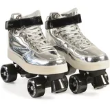 Byox Rollschuhe Silver PVC-Räder Sohle mit Licht Lager 608ZB Größe M (35-36)