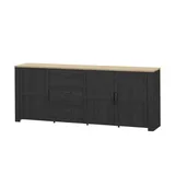 Möbel Kraft Sideboard 220 x 87 x 42 cm Weiß