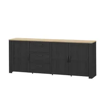 Möbel Kraft Sideboard 220 x 87 x 42 cm Weiß