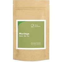 Terra Elements Bio Moringa Pulver, 100 g I Moringa oleifera I Wunderbaum I 100% rein I Vegan I Rohkost