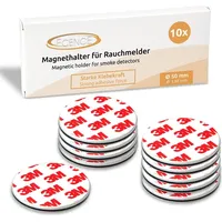 ECENCE Rauchmelder Magnethalter 10 Stück Selbstklebende Magnethalterung für Rauchmelder