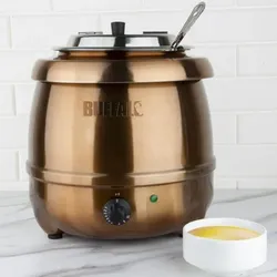 Buffalo Suppenkessel kupferfarbig 10L. Tischmodell. 400W/230V, Kapazität: 10L,