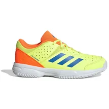 adidas Kinder Handballschuhe Court Stabil, Größe 35 in Gelb HIREYE/RAYBLU/LUOR
