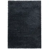 KADIMA DESIGN Hochflorteppich, Anthrazit, 140x200 cm, – SALZACH von