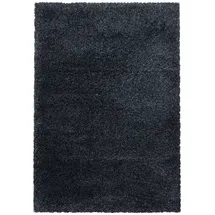 KADIMA DESIGN Hochflorteppich, Anthrazit, 140x200 cm, – SALZACH von