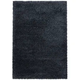 KADIMA DESIGN Hochflorteppich, Anthrazit, 140x200 cm, – SALZACH von
