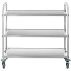 Royal Catering Servierwagen - Edelstahl - 3 Borde - Ablagen: 90 x 50 cm - 500 kg -