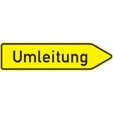 Magni VKZ.454-20, 1250x350mm Umleitung rechtsweisend RAL-Gütezeichen Folie RA2