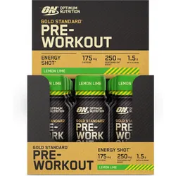 Optimum Nutrition Gold Standard Pre-Workout Shot (12x60ml) Lemon Lime One Size