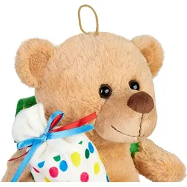 Brubaker Teddy Plüschbär mit Schulranzen und Schultüte zum Befüllen Bunt - 25 cm Teddybär für Einschulung Schulanfang Schule - Plüschteddy mit Rucksack - Kuscheltier Schmusetier Stofftier