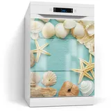 DEQORI Magnetfolie 'Meeresmärchen', beschreibbar Spülmaschine Magnetmatte magnetisch Magnetfolie beige|braun|grün 60 cm x 70 cm