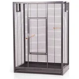 Montana Cages Vogelkäfig Premium Vogelvoliere "New Melbourne I" Vogelkäfig für Sittiche, Antik, ca. 80 x 50 x 110 cm schwarz