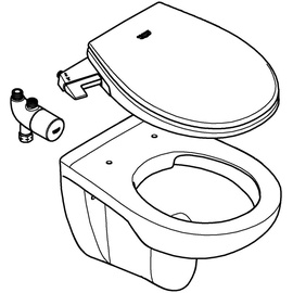 GROHE Bau Keramik Dusch-WC-Aufsatz 3-in-1 Set, mit WC-Sitz, 39652SH0